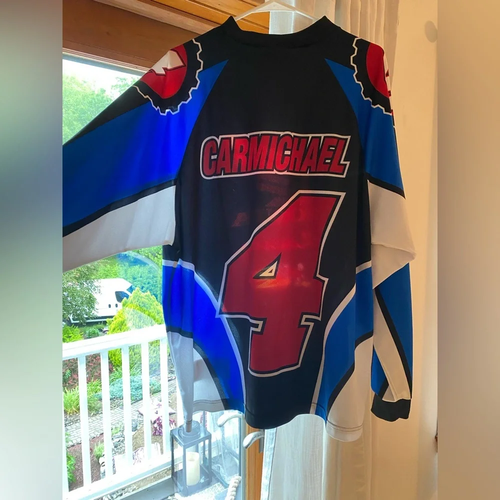 VTG RARE HONDA RIDE RED RACING #4 RICKY CARMICHAEL MOTOCROSS JERSEY SIZE 2XL - Picture 2 of 5